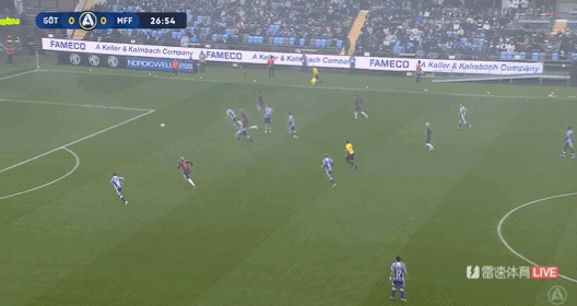 开云APP-⚽瑞典超半场：贾格纳主罚任意球打高，哥德堡暂0-0马尔默